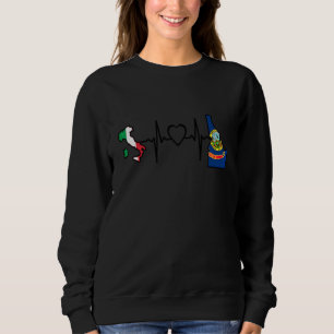 Italian Flag   Italy Idaho Heartbeat Sweatshirt
