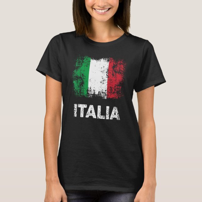 Italian Flag Italy Patriotic Italia Flag T-Shirt (Front)