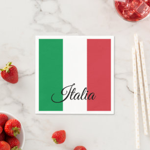 Italian flag & Italy - travel, fashion/sports fans Napkin