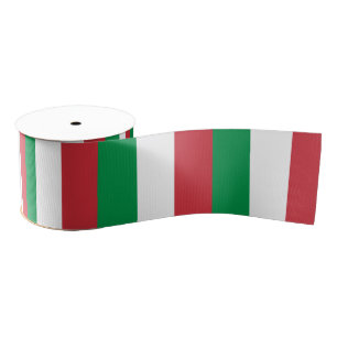 Italian Flag & Italy travel, holiday /sport fans Grosgrain Ribbon