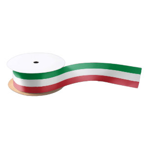 Italian Flag & Italy travel, holiday /sport fans Satin Ribbon