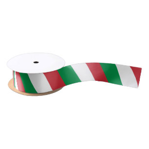 Italian Flag & Italy travel, holiday /sport fans Satin Ribbon