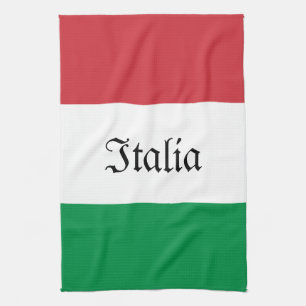 Italian Flag Kitchen Tea Towel