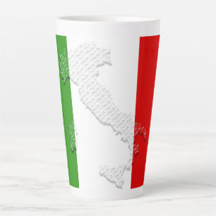 Italian flag latte mug