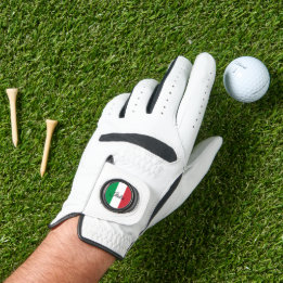 Italian Flag leather Golf Glove, Italy / marker Glove