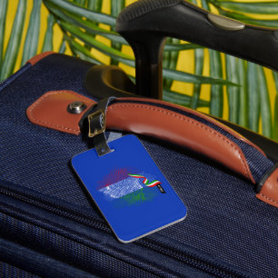 Italian flag luggage tag