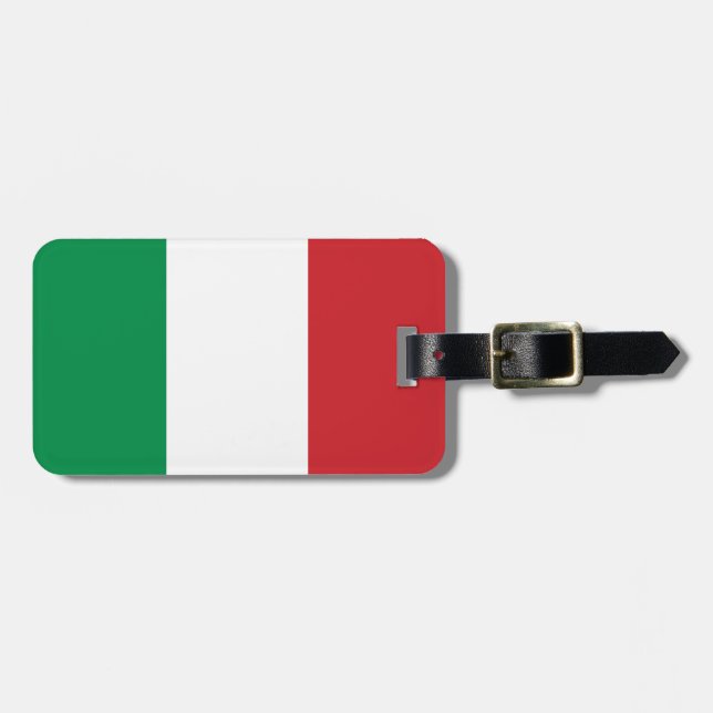 Italian flag luggage tag (Front Horizontal)