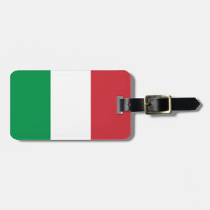 Italian flag luggage tags for bags and suitcases