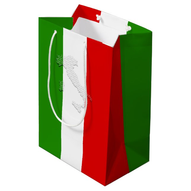 Italian flag medium gift bag (Back Angled)