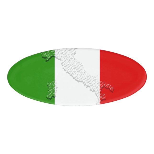 Italian flag name tag (Front)