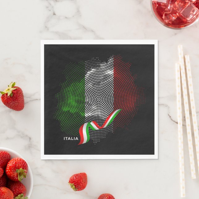 Italian flag napkin (Insitu)