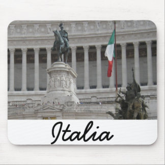 Italian Flag Next to Ancient Roman Ruin Mouse Mat
