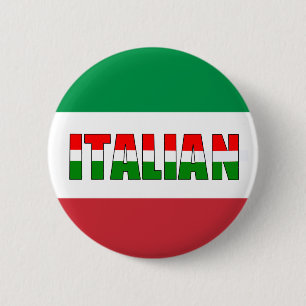 Italian Flag of Italy 6 Cm Round Badge
