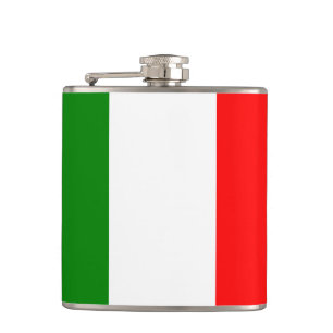 Italian Flag of Italy Bandiera d'Italia Tricolore Hip Flask