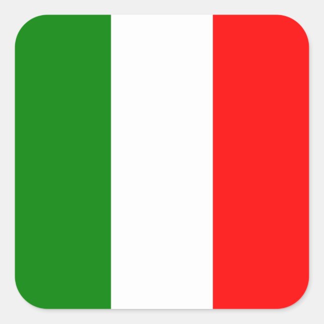 Italian Flag of Italy bandiera d'Italia Tricolore Square Sticker (Front)