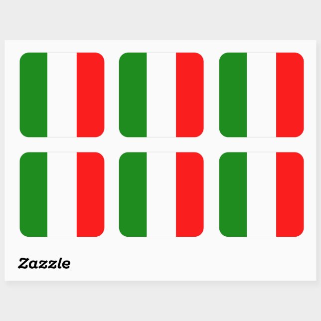 Autocollants Drapeau Italie (x4) - 50mm, Vinyle Pour Pare-chocs/casque