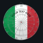 Italian flag of Italy custom dartboard<br><div class="desc">Italian flag of Italy custom dartboard. Country flag game design for home,  bedroom,  pub,  bar,  mancave etc. Italia tricolore pride dart board. Personalizable with your own text.  Cool heritage gift idea for friends,  family,  co worker,  teen kids etc.</div>