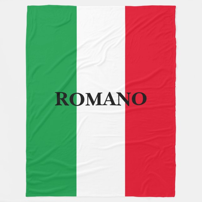 Italian flag of Italy custom large fleece blanket (Front)