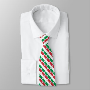 Italian flag of Italy custom pattern neck tie