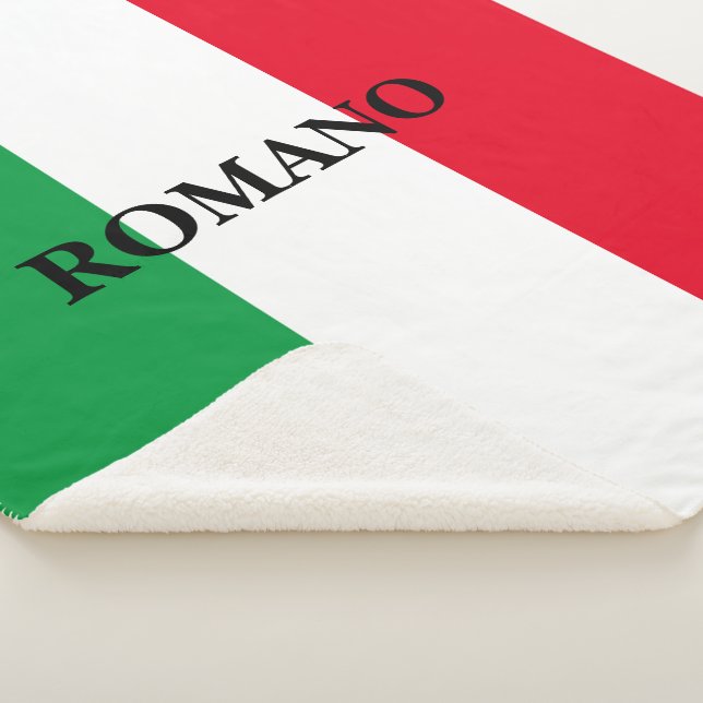 Italian flag of Italy custom Sherpa fleece blanket (3/4)