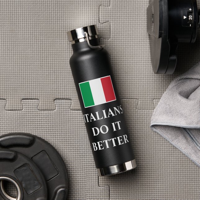 Italian flag of Italy custom water bottle (Gym)