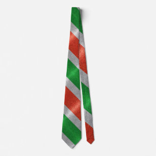 Italian Flag of Italy Fashion Glitter Professional Tie
