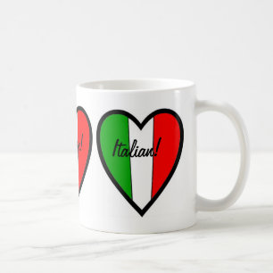 Italian-Flag of Italy-Heart Coffee Mug