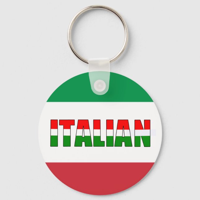 Italian-Flag of Italy Key Ring (Front)
