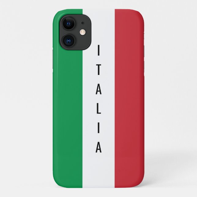 Italian flag of Italy personalised name Case-Mate iPhone Case (Back)