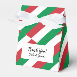 Italian flag of Italy wedding party favour box
