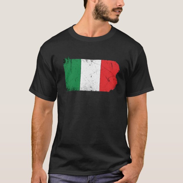 Italian Flag over Pennsylvania T-Shirt (Front)