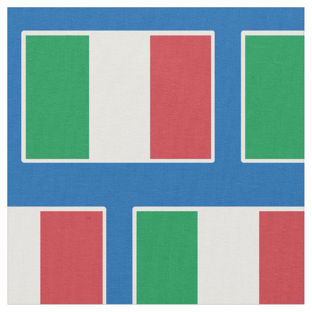 Italian flag pattern custom fabric DIY textile (Close Up)