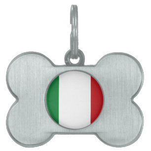 Italian flag pet ID tag