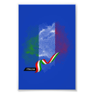 Italian flag photo print