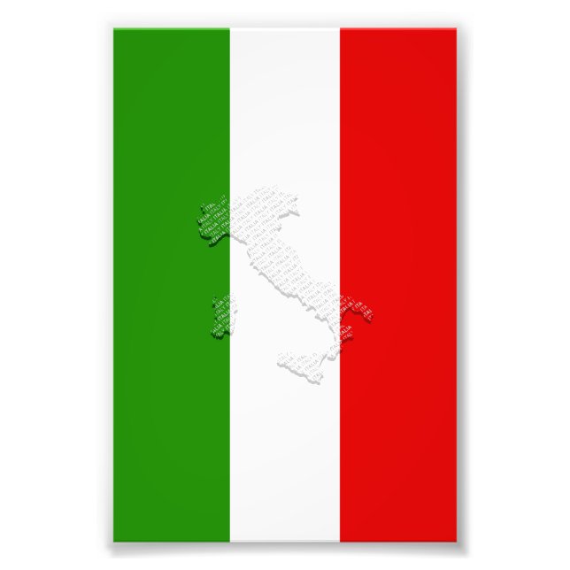 Italian flag photo print (Front)