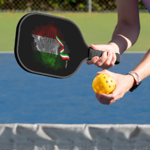 Italian flag pickleball paddle