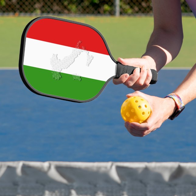 Italian flag pickleball paddle (Insitu)