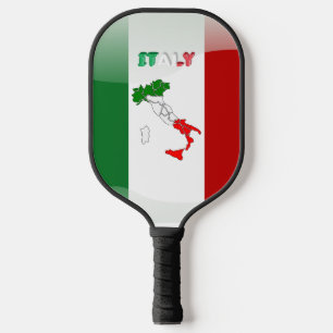 Italian flag pickleball paddle