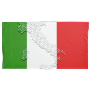 Italian flag pillowcase