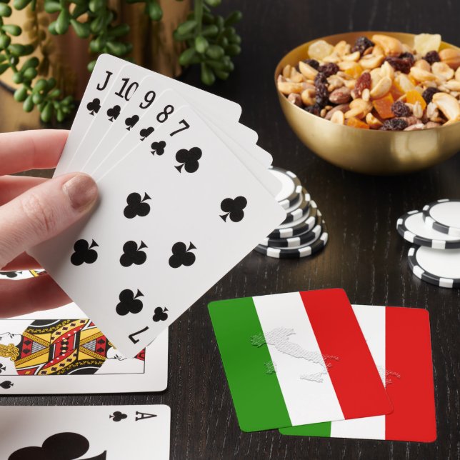 Italian flag playing cards (In Situ)