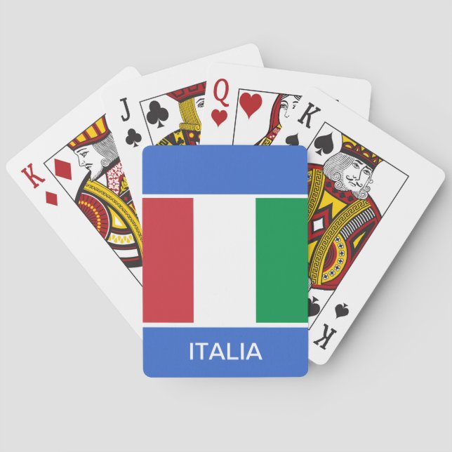 Italian flag playing cards (Back)