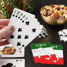 Italian Flag Playing Cards