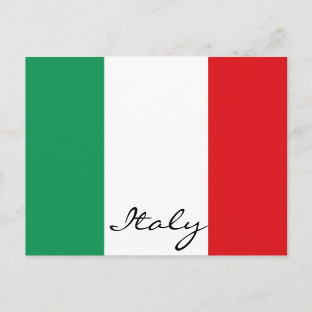 Italian flag postcard (Front)