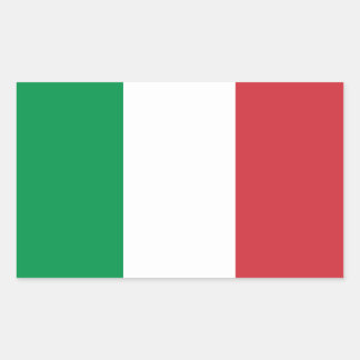 Italian Flag Rectangle Glossy Stickers