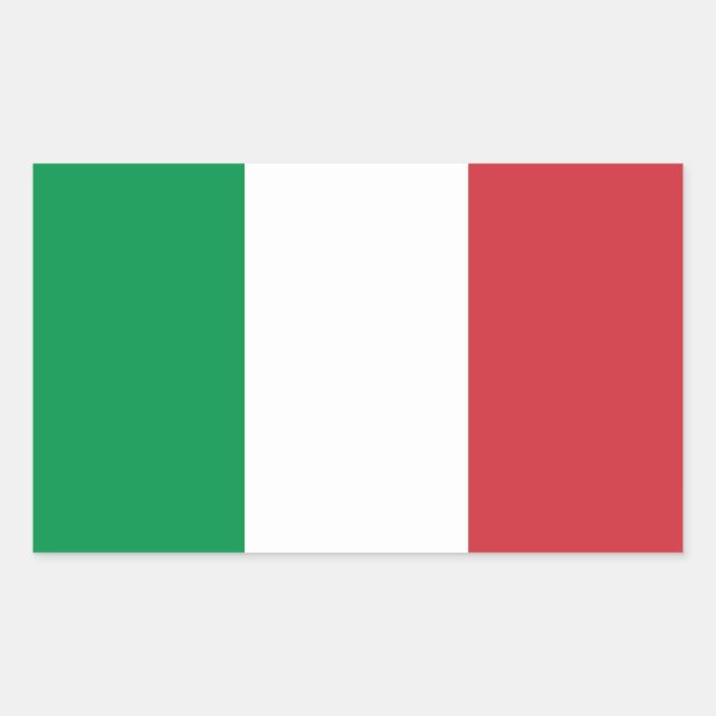 Italian Flag Rectangle Glossy Stickers (Front)