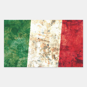 Italian Flag Rectangular Sticker
