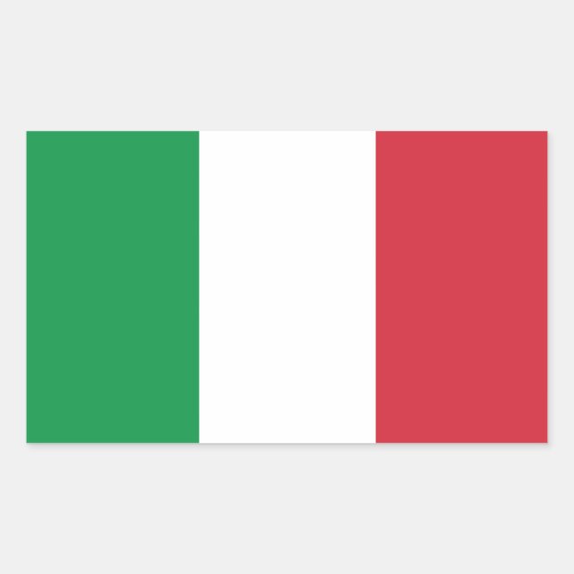 Italian Flag Rectangular Sticker (Front)
