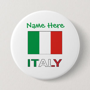 Italian Flag Republic Day Pride Personalised Gift 7.5 Cm Round Badge