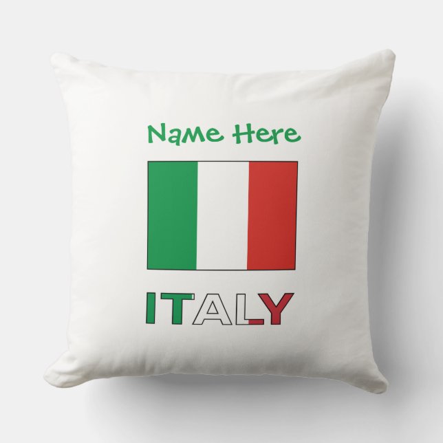 Italian Flag Republic Day Pride Personalised Gift Cushion (Front)