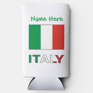 Italian Flag Republic Day Pride Personalised Gift Seltzer Can Cooler